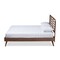 Baxton Studio Calisto Mid-Century Walnut Brown Finished Wood Full Size Platform Bed 156-9407-9422 - alternate 7